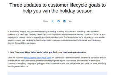 New Customer Lifecycle Goals for Holiday Campaigns